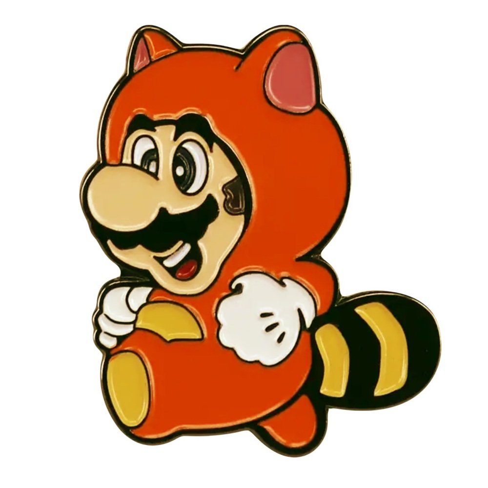 1 LEFT‼️ Super Mario Racoon Enamel Pin Italian Orange Panda Animal 90s Brooch
